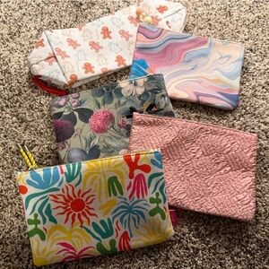 Colorful Printed Wristlet Clutch Set - Multicolor new